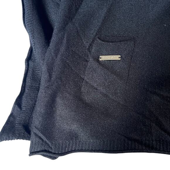 MERSEA Black Catalina Crewneck Sweater Oversized One Size Lagenlook - Picture 6 of 10
